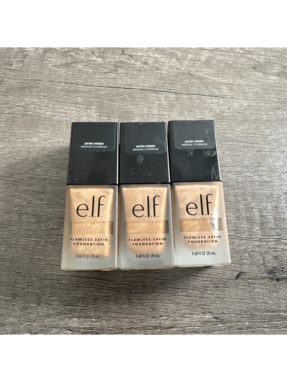 3 Pack elf Flawless Satin Foundation 420 Tan Bronze #83113